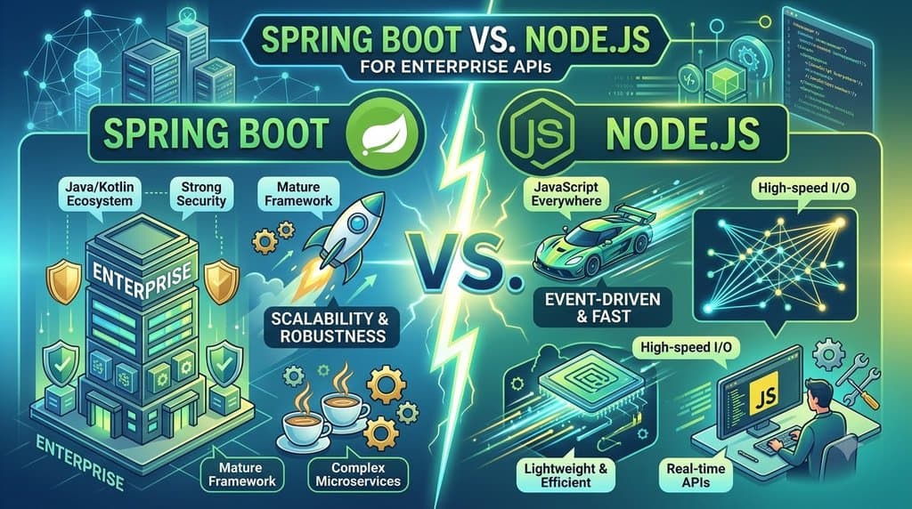 Java Spring Boot vs Node.js for enterprise APIs: how we decide